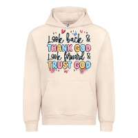 Sandshell look back and thank god look forward and trust god Urban Hoodie - MaliasSmallBusiness