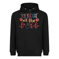 Black rescue all the dogs Heavyweight Hoodie - Zillion Design Studio