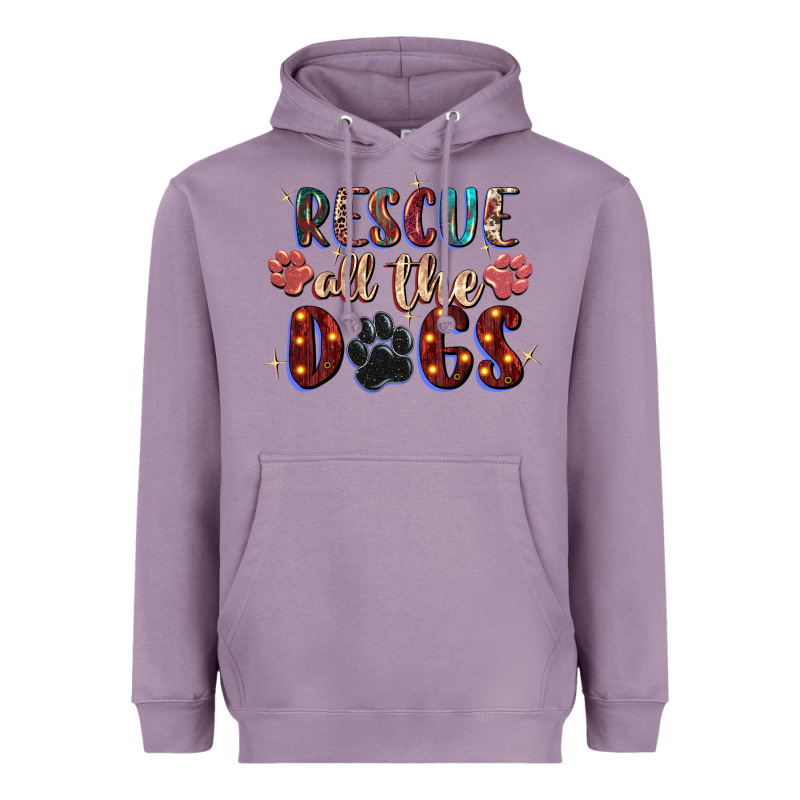 Rescue All The Dogs Heavyweight Hoodie by Zillion Design Studio | Teevron