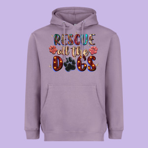 Rescue All The Dogs Heavyweight Hoodie Designed By Zillion Design Studio