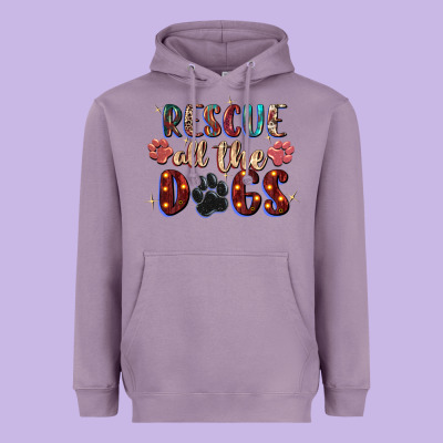 Rescue All The Dogs Heavyweight Hoodie Designed By Zillion Design Studio
