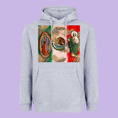 Virgin Mary And San Judas Heavyweight Hoodie Designed By Cts Tumbler Store