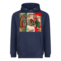 Navy Virgin Mary and San Judas Heavyweight Hoodie - CTS Tumbler Store