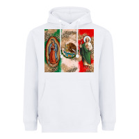 White Virgin Mary and San Judas Heavyweight Hoodie - CTS Tumbler Store