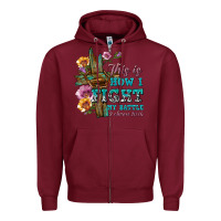 Burgundy this is how i fight my battle tbw Zipper Hoodie - texasbilliewilder