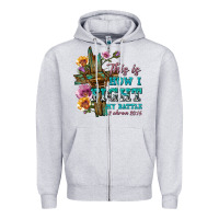 Heather Grey this is how i fight my battle tbw Zipper Hoodie - texasbilliewilder