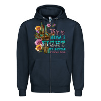 Navy this is how i fight my battle tbw Zipper Hoodie - texasbilliewilder