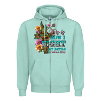 Seafoam this is how i fight my battle tbw Zipper Hoodie - texasbilliewilder