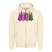Sandshell christmas trees and lights Zipper Hoodie - Zillion Design Studio