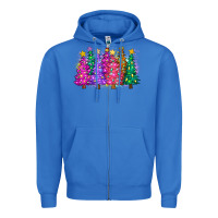 True Royal christmas trees and lights Zipper Hoodie - Zillion Design Studio