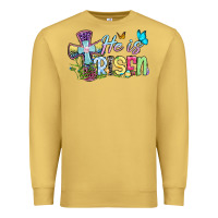 Antique Gold Easter Day He is risen Premium Sweatshirt - OliviaCreatesArt