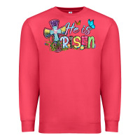 Cardinal Easter Day He is risen Premium Sweatshirt - OliviaCreatesArt
