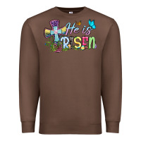 Chestnut Easter Day He is risen Premium Sweatshirt - OliviaCreatesArt