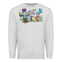 Dove Grey Easter Day He is risen Premium Sweatshirt - OliviaCreatesArt
