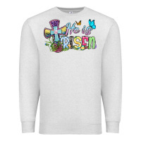 Oatmeal Heather Easter Day He is risen Premium Sweatshirt - OliviaCreatesArt