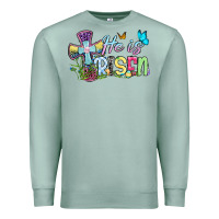 Seafoam Easter Day He is risen Premium Sweatshirt - OliviaCreatesArt