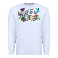 White Easter Day He is risen Premium Sweatshirt - OliviaCreatesArt