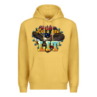 Antique Gold lets get lit america eagle Premium Hoodie - NancyCooperArtShop