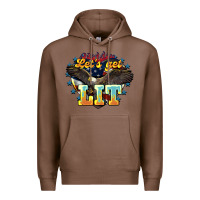 Chestnut lets get lit america eagle Premium Hoodie - NancyCooperArtShop