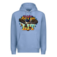 Colony Blue lets get lit america eagle Premium Hoodie - NancyCooperArtShop