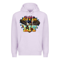 Lilac lets get lit america eagle Premium Hoodie - NancyCooperArtShop