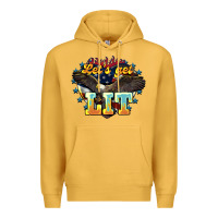 Mustard lets get lit america eagle Premium Hoodie - NancyCooperArtShop