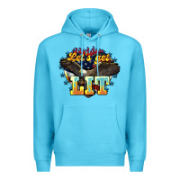 Ocean Blue lets get lit america eagle Premium Hoodie - NancyCooperArtShop