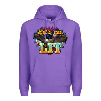 Purple lets get lit america eagle Premium Hoodie - NancyCooperArtShop