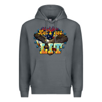 Rock lets get lit america eagle Premium Hoodie - NancyCooperArtShop