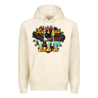 Sandshell lets get lit america eagle Premium Hoodie - NancyCooperArtShop