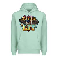 Seafoam lets get lit america eagle Premium Hoodie - NancyCooperArtShop