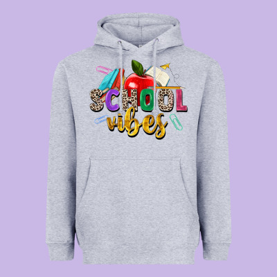 School Vibes Heavyweight Hoodie Designed By Zillion Design Studio
