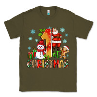 Army Green 1st christmas santa and snowman Classic Tee - Zillion Design Studio