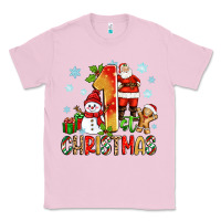 Bubblegum Pink 1st christmas santa and snowman Classic Tee - Zillion Design Studio