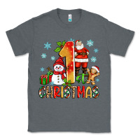 Charcoal Heather 1st christmas santa and snowman Classic Tee - Zillion Design Studio