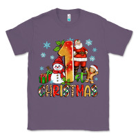 Lavender 1st christmas santa and snowman Classic Tee - Zillion Design Studio
