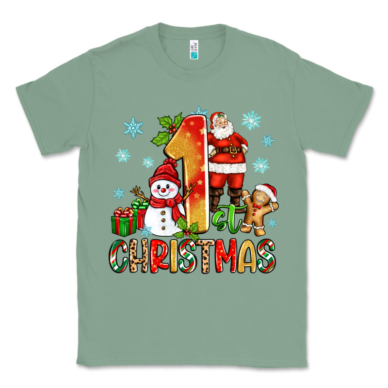 1st Christmas Santa And Snowman Classic Tee by Zillion Design Studio | Teevron