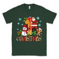 Sports Green 1st christmas santa and snowman Classic Tee - Zillion Design Studio
