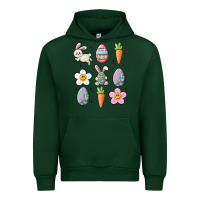 Forest Green easter doodles Urban Hoodie - MaliasSmallBusiness