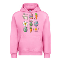 Fuchsia Pink easter doodles Urban Hoodie - MaliasSmallBusiness