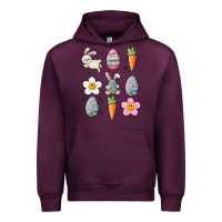 Mauve Wine easter doodles Urban Hoodie - MaliasSmallBusiness