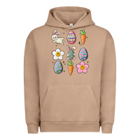 Pigment Burro easter doodles Urban Hoodie - MaliasSmallBusiness