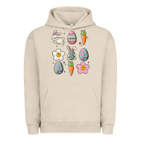 Pigment French Oak easter doodles Urban Hoodie - MaliasSmallBusiness