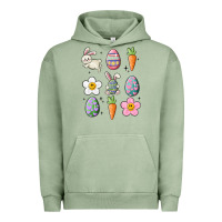 Pigment Oil Green easter doodles Urban Hoodie - MaliasSmallBusiness