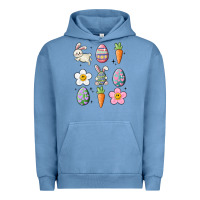 Pigment Pebble Blue easter doodles Urban Hoodie - MaliasSmallBusiness