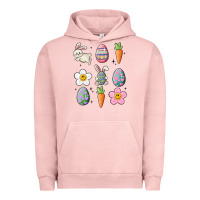 Pigment Salmon easter doodles Urban Hoodie - MaliasSmallBusiness