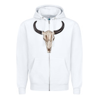 White western bull skull tbw Zipper Hoodie - texasbilliewilder