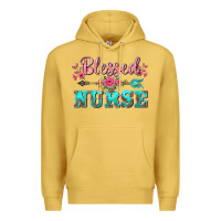 Antique Gold western blessed nurse pink floral arrow Premium Hoodie - BarkalooDesign