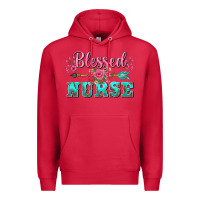 Cardinal western blessed nurse pink floral arrow Premium Hoodie - BarkalooDesign