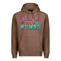 Chestnut western blessed nurse pink floral arrow Premium Hoodie - BarkalooDesign